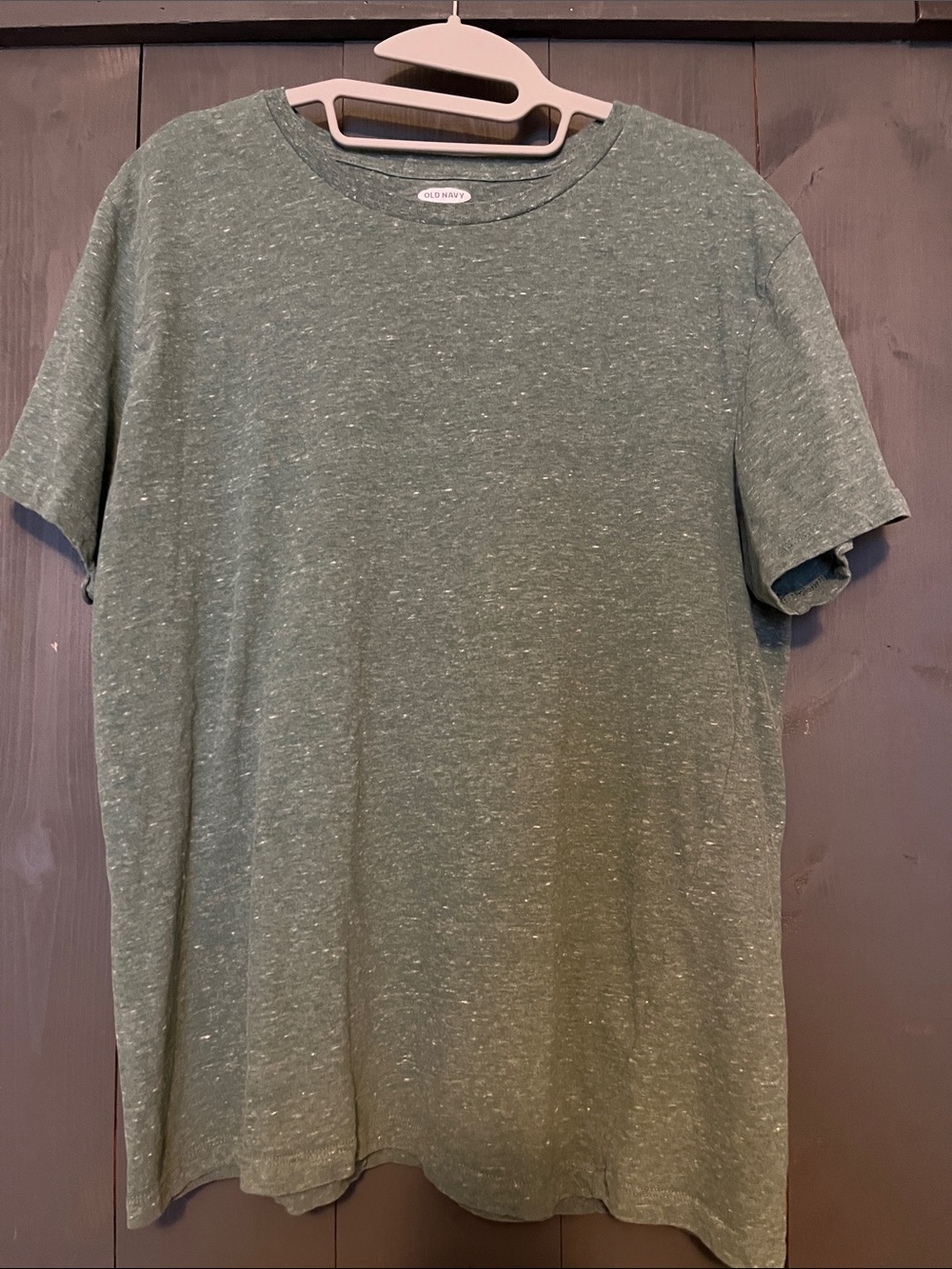 Old Navy Men’s Heathered Olive Crew Neck T-Shirt